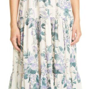 ZIMMERMAN Cassia Floral Print Tie Shoulder Midi - Size 2